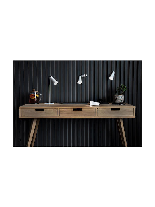 Active Jet Rechargeable LED Office Lamp with Flexible Arm in White Color