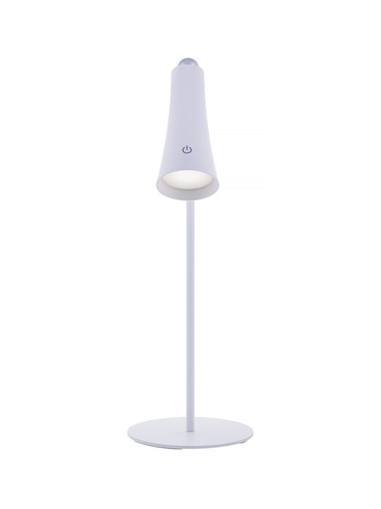 Active Jet Rechargeable LED Office Lamp with Flexible Arm in White Color