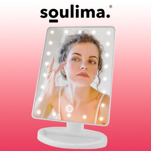 Soulima Καθρέπτης Μακιγιάζ Επιτραπέζιος με Φως 11.9x27cm Πολύχρωμος