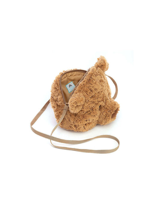 Jellycat Bartholomew Bear Παιδική Τσάντα Ώμου Μπεζ