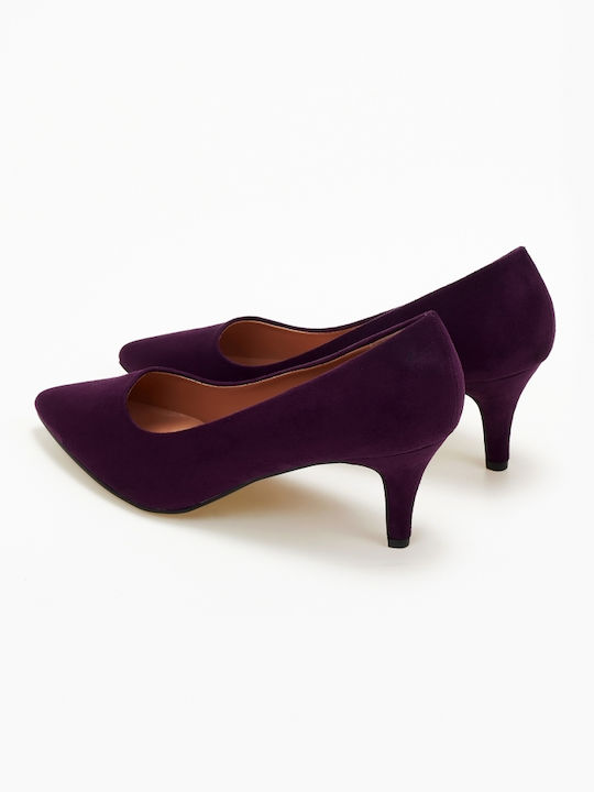 Issue Fashion Suede Pantofi cu toc Violet