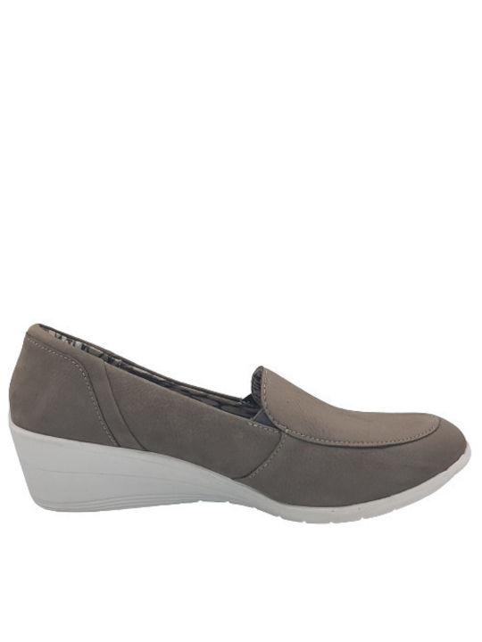 Hush Puppies Leder Damen Mokassins in Gray Farbe