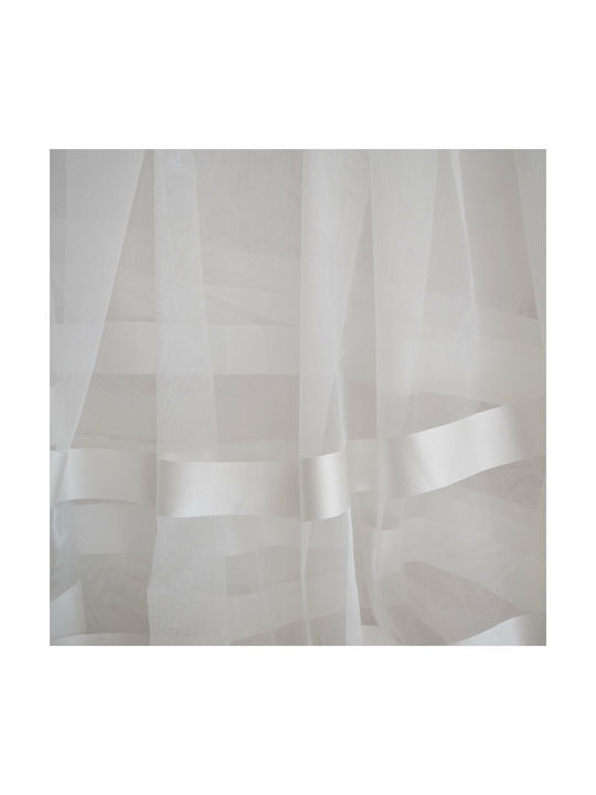 Saray Home White Curtain with Grommets 280x300cm