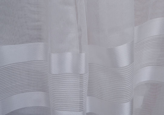 Saray Home Κουρτίνα με Τρέσα Λευκή 280x300εκ.