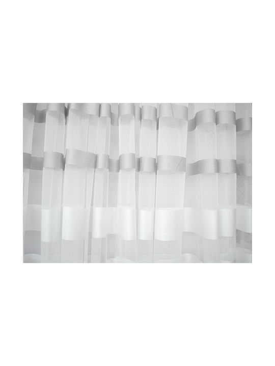 Saray Home Κουρτίνα με Τρέσα Λευκή 280x300εκ.