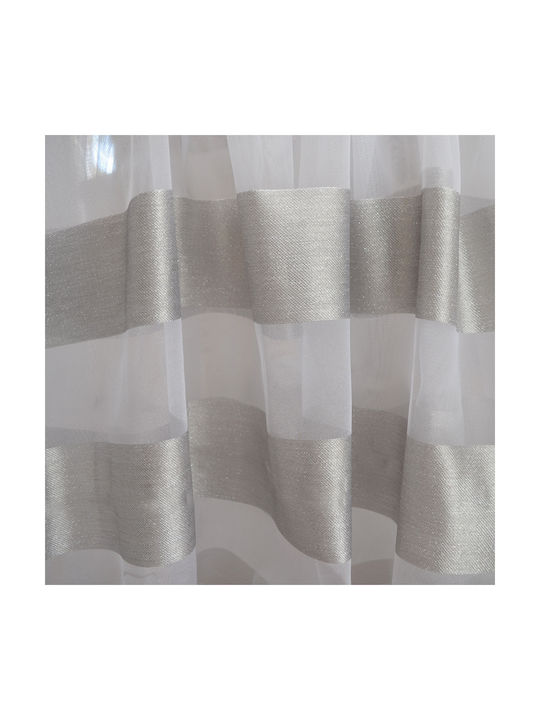 Saray Home Κουρτίνα Παραθύρου με Τρουκς Λευκή 280x140εκ.