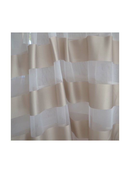 Saray Home Κουρτίνα με Τρέσα Λευκή 280x300εκ.