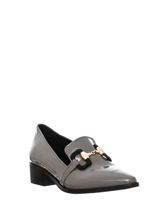 Wall Street Leather Women's Loafers in Gray Color