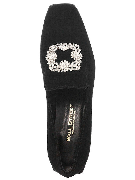 Leather Women's Loafers in Black Color