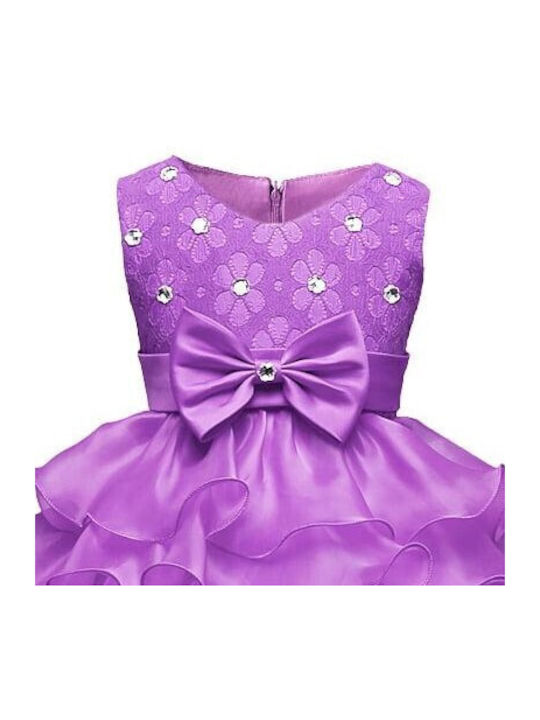 TakTakBaby Kids Dress Tulle Sleeveless Purple