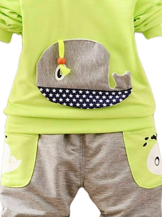 TakTakBaby Kids Set with Pants Winter 2pcs Green