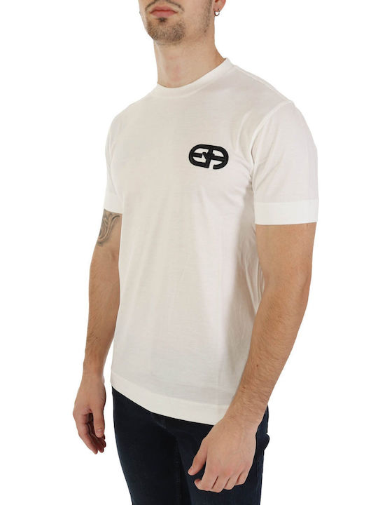 Emporio Armani T-shirt Bărbătesc cu Mânecă Scurtă Alb