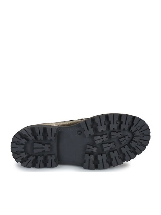 Damen Mokassins in Gold Farbe