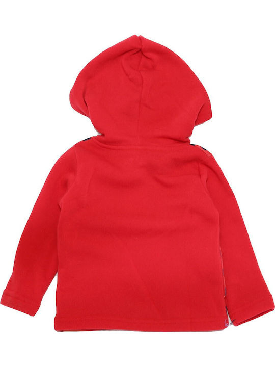 Kids Sweatshirt Cardigan with Hood Red