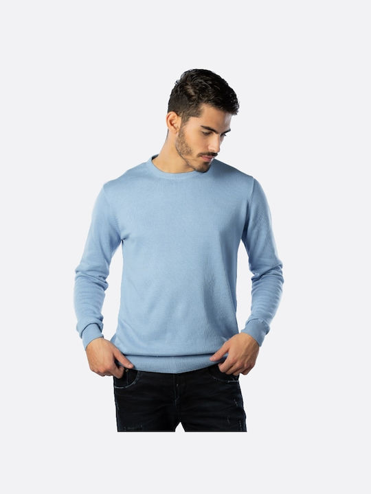 Brokers Jeans Herren Langarm-Pullover Hellblau