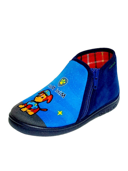 Kinderhausschuhe Stiefel Blau