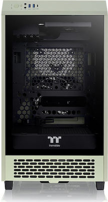 Thermaltake The Tower 200 Mini Chassis Gaming Mini Tower Κουτί Υπολογιστή με Πλαϊνό Παράθυρο Matcha Green