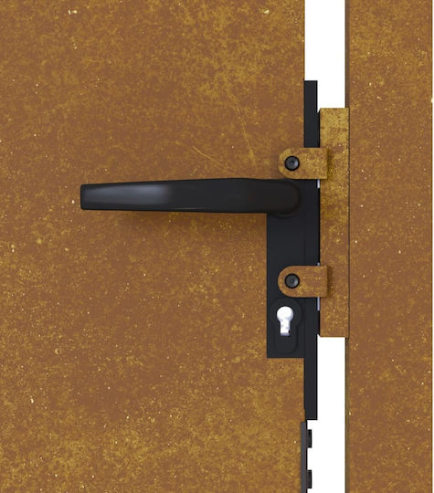 vidaXL Metal Fence Gate in Brown Color 1.05m x 80cm