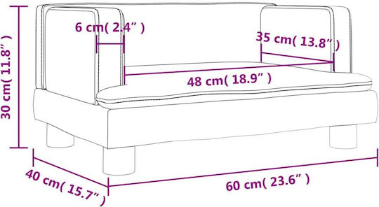 Παιδικό Καναπεδάκι Ροζ 60x40x30εκ.