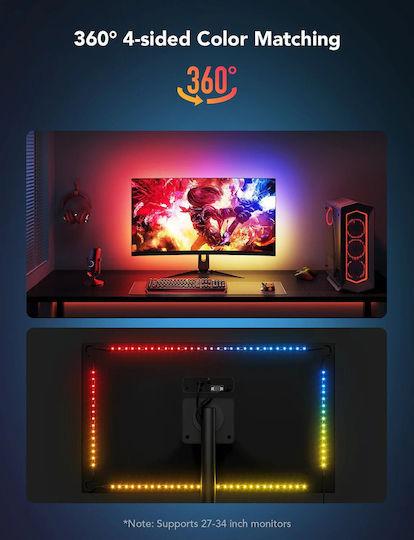 Govee Smart LED-Streifen Gaming G1 Wi-Fi Fernseher USB 5V RGB Licht 1.8m mit Netzteil