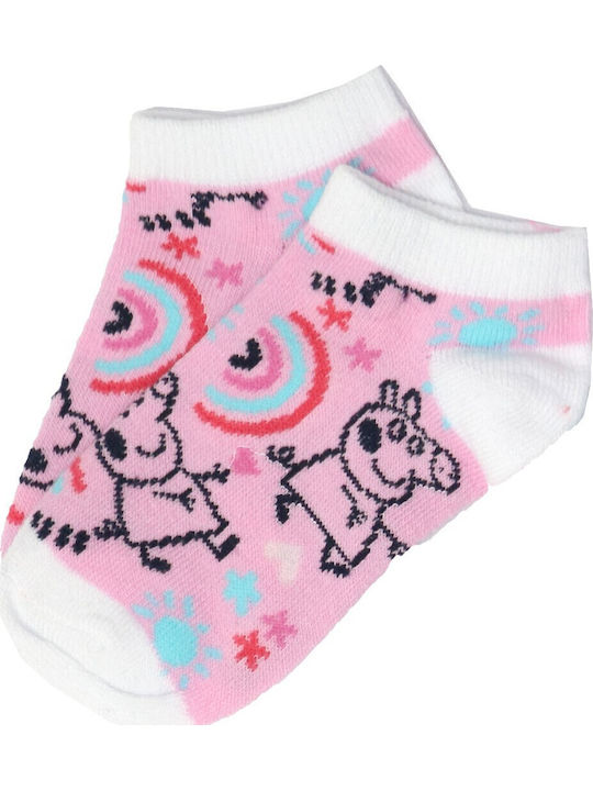 Peppa Pig Παιδικά Σοσόνια Πολύχρωμα 3 Ζευγάρια