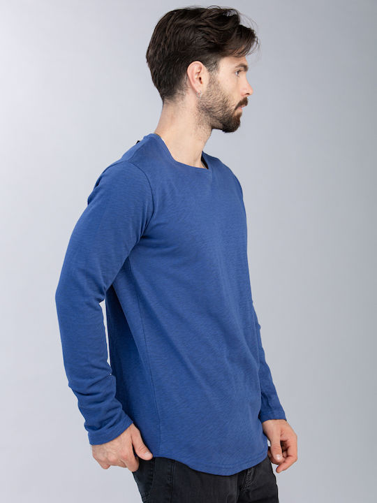 Long Sleeve Blouse Blue