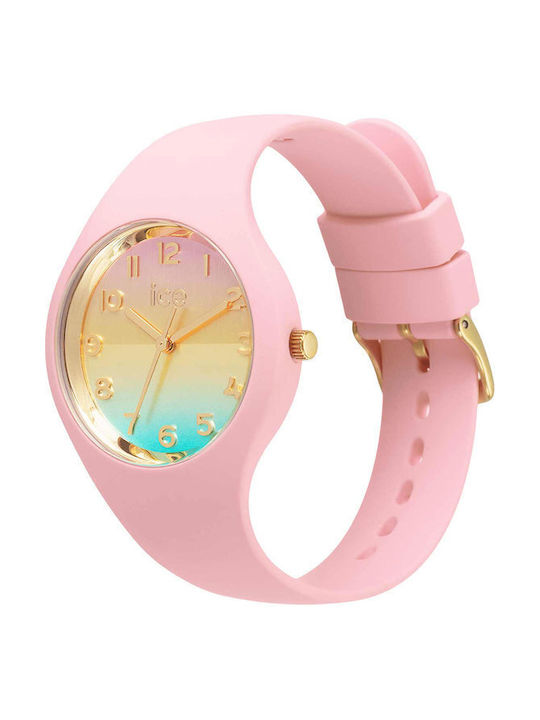 Ice Watch with Pink Rubber Strap