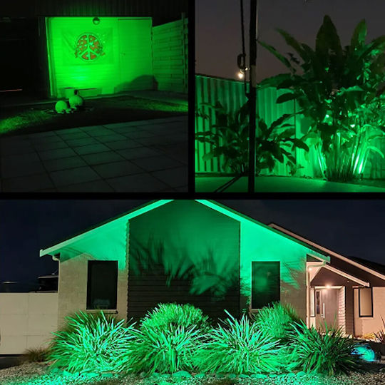 Led Waterproof Spiked Solar Light Green with Motion Sensor and Photocell IP65