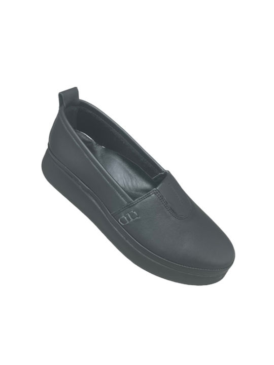 Smart Steps Leder Damen Slip-Ons Schwarz