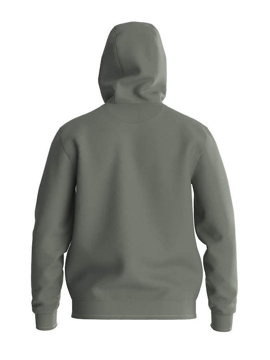 Guess Men's Sweatshirt Jacket with Hood Green