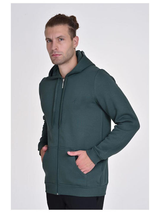 Green Hoodie Cardigan