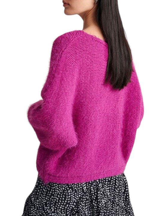 Attrattivo Women's Long Sleeve Sweater Fuchsia