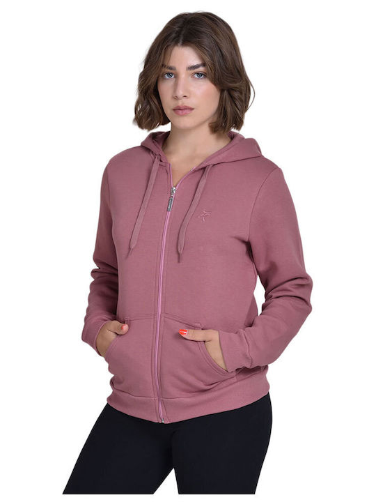 Target Women's Hooded Fleece Cardigan Pink