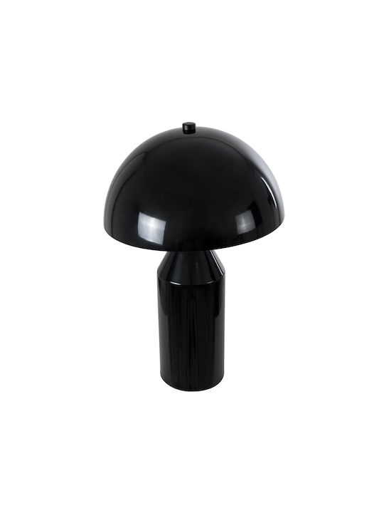 GloboStar Metal Table Lamp for Socket E27 with Black Shade and Base