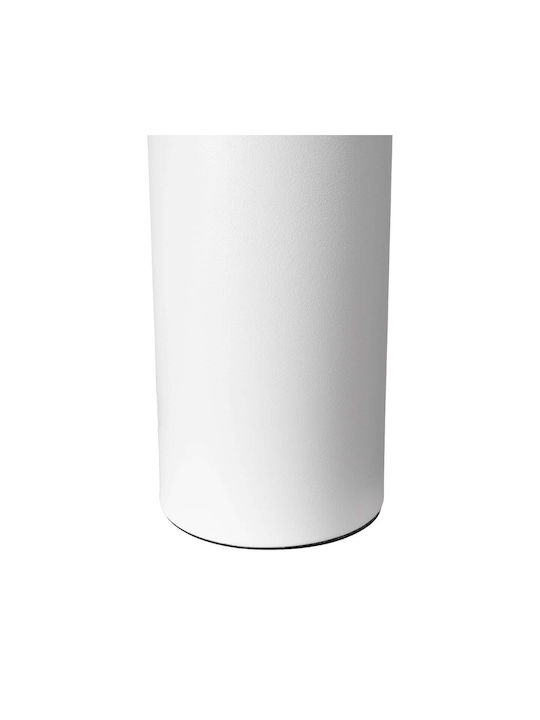 GloboStar Metal Table Lamp for Socket E27 with White Shade and Base