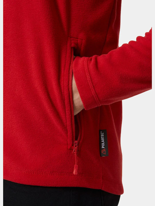 Cardigan Fleece pentru Bărbați Roșie