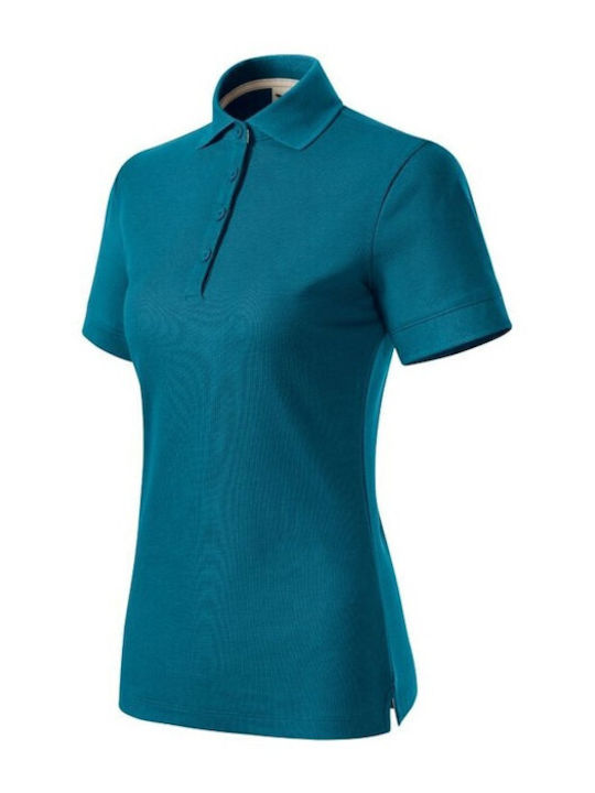 Malfini Women's Short Sleeve Promotional Blouse Blue