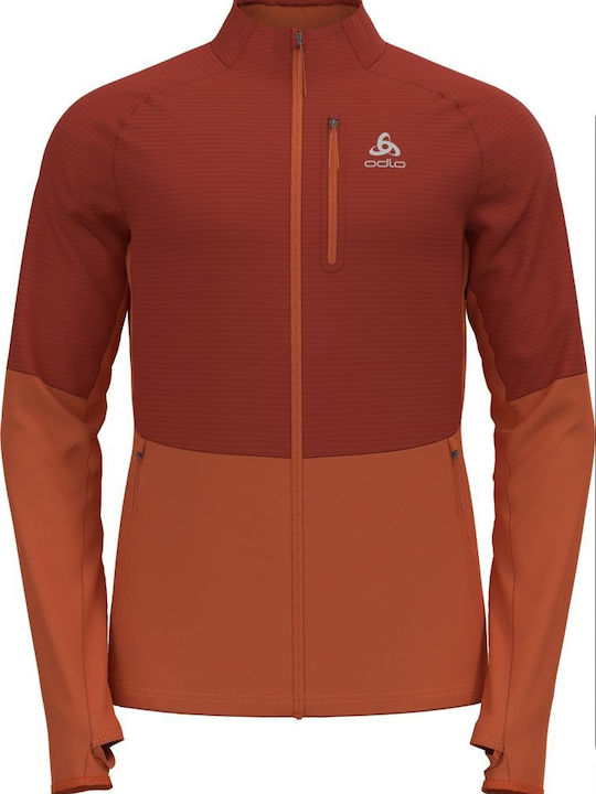 Odlo Sesvenna Sl Men's Fleece Jacket Brown