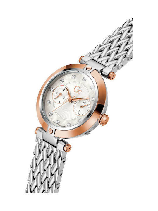 GC Watches Ρολόι Μπαταρίας με Μεταλλικό Μπρασελέ GC Watches Ρολόι Μπαταρίας με Μεταλλικό Μπρασελέ