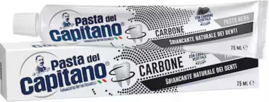Pasta del Capitano Λευκαντική με Ενεργό Φυσικό Άνθρακα Οδοντόκρεμα με Ενεργό Άνθρακα για Λεύκανση 75ml