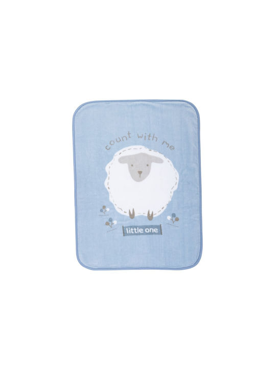 Nef-Nef Homeware Blanket Nursery Swaddling Blankets Sweet Velvet Light Blue 75x100cm