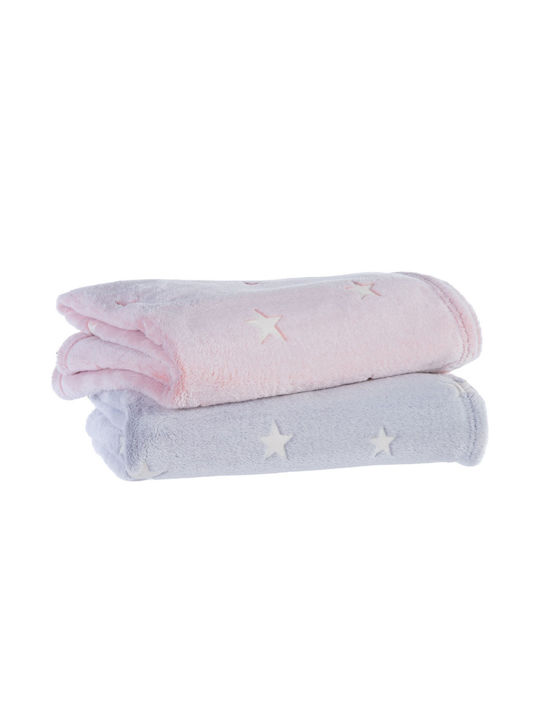 Nef-Nef Homeware Blanket Cot Interstellar Fleece Gray 110x150cm