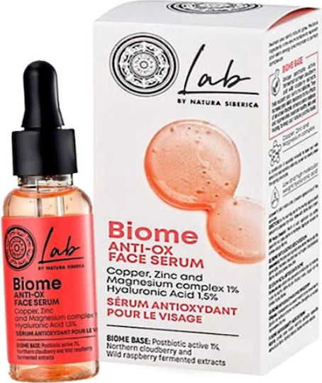 Natura Siberica Lab Biome Rejuvenation Moisturizing & Anti-aging Serum Face with Hyaluronic Acid for Radiance & Revitalization 30ml
