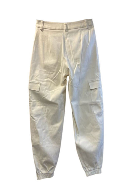 Dama Tesatura Pantaloni Alb