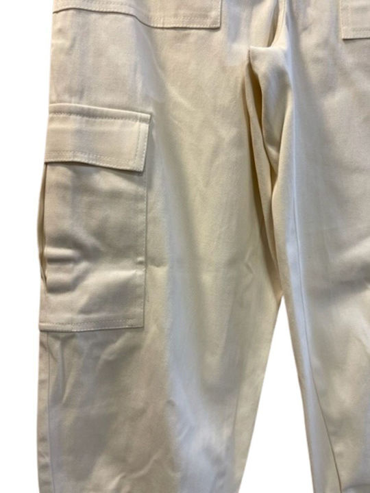 Dama Tesatura Pantaloni Alb