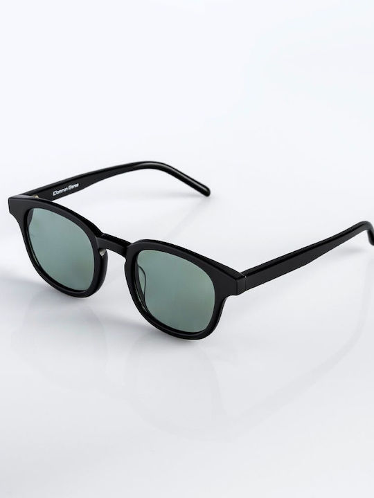 Common Sense CS005 Sunglasses with Black Plastic Frame and Green Lens CS005