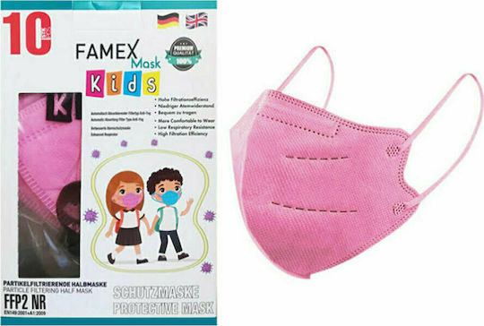 Famex Protective Mask FFP2 Small Kids Pink 2086728 10pcs