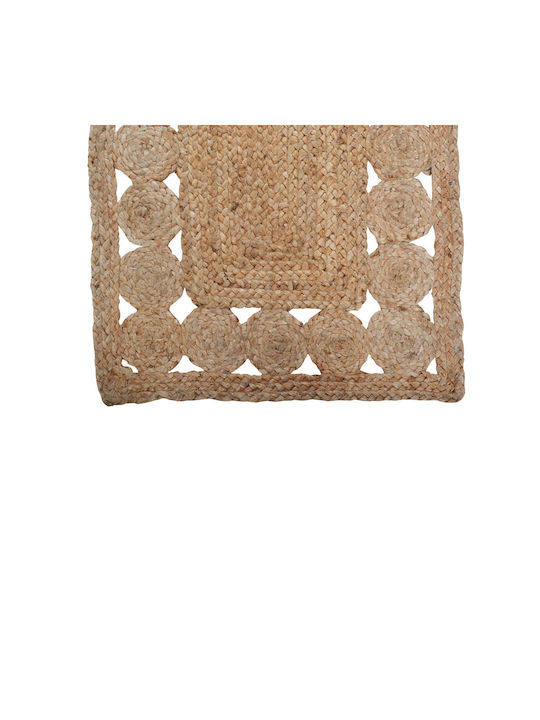 Ankor Rug Rectangular Summer from Jute Brown