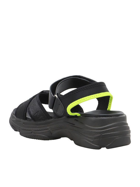 Women's Flat Sandals in Black Color