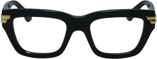 Bottega Veneta Women's Acetate Prescription Eyeglass Frame Black BV1190O 001